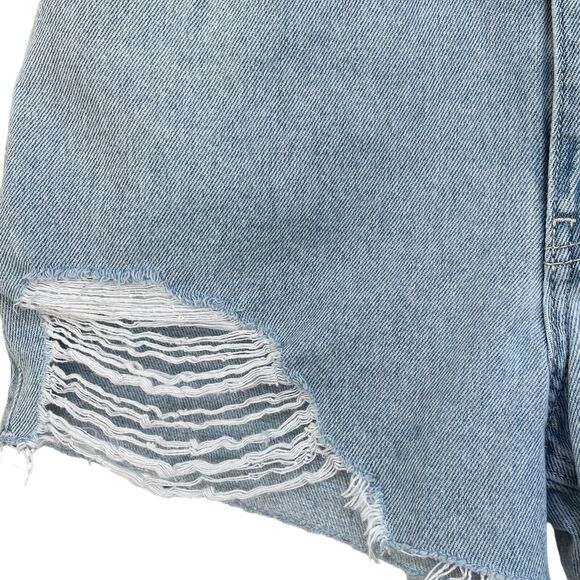 Hollister SZ 0 (W24) Mom Jean Shorts Ultra Hi-Rise Vintage Relaxed Distressed - Picture 2 of 8